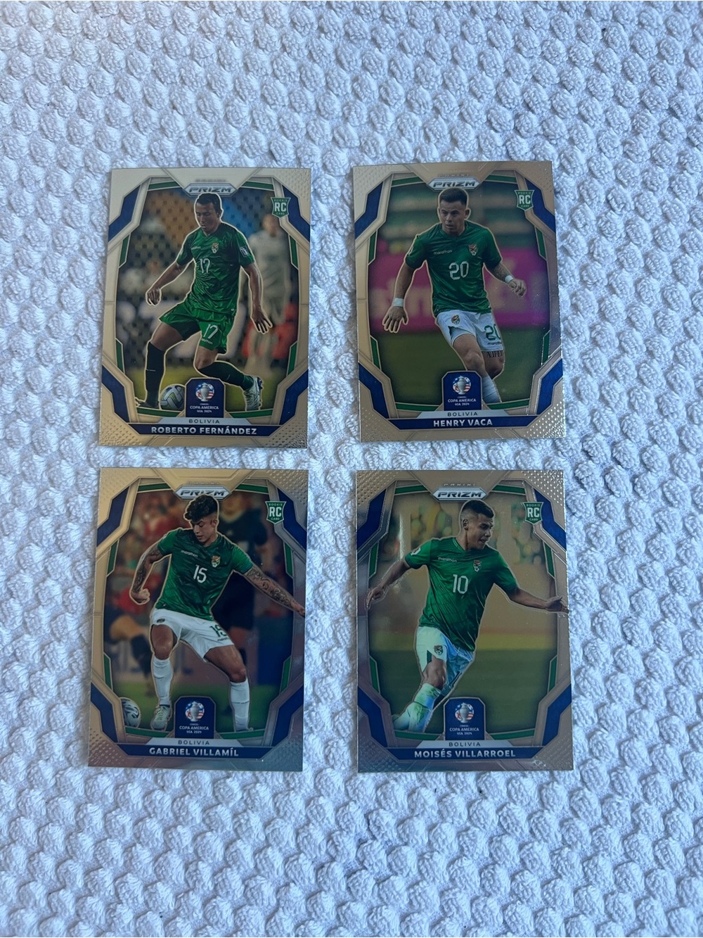 Lot of 4, Panini 2024 Prizm Copa América Bolivia Rookie Cards